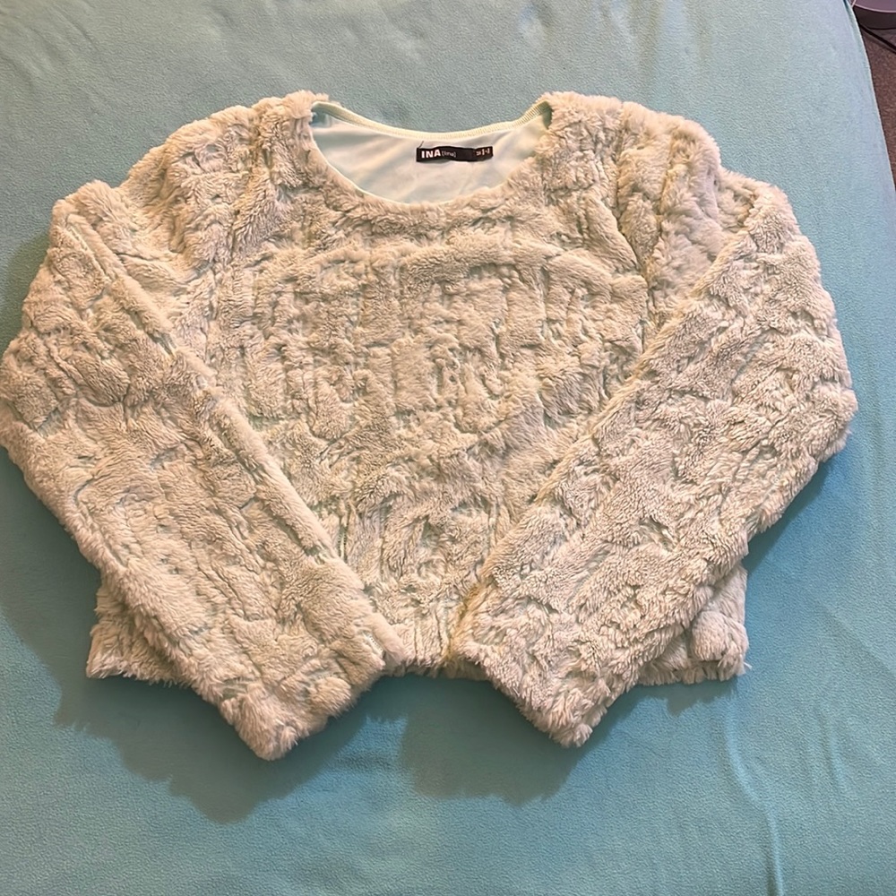 Mint Green Fuzzy Sweater